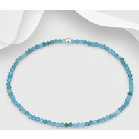 John Greed Signature Silver Blue Apatite Gemstone IMERAKI Bracelet
