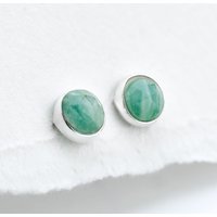 John Greed Signature Silver Amazonite IMERAKI Stud Earrings