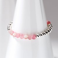 John Greed Signature Silver Pink Tourmaline Beaded IMERAKI Ring