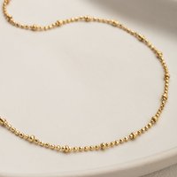 John Greed Signature Gold Plated Bead Chain Anklet