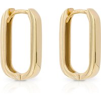 Elements Gold U Shape 9ct Yellow Gold Hoop Earrings GE1002 – Polished Quality - White Gold / 9ct Gold