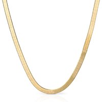 Elements Gold Herringbone Chain 9ct Yellow Gold Necklace GN377 – Distinctive - Yellow Gold / 9ct Gold