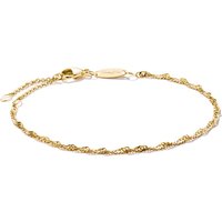 THOMAS SABO Connect Gold Plated Singapore Chain Charm Bracelet