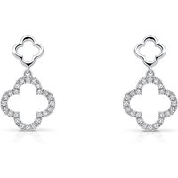 Elements Gold 9ct White Gold Diamond Earrings GE2508C – Contemporary Appeal | - 9ct Gold / Rhodium Plated / Diamond