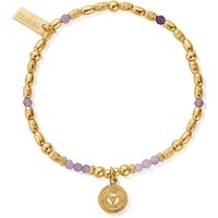 ChloBo Gold Plated Lavender Amethyst Third Eye Chakra Bracelet