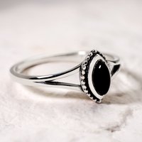 50% Discount on John Greeds Signature Silver Beaded Border Onyx Ring