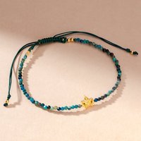 John Greed Signature Gold Plated Starfish & Chrysocolla Beads Toggle Bracelet