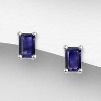 20% Discount on John Greeds Signature Silver Iolite Rectangle Studs