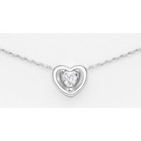 Enjoy a 20% Discount on the John Greed Silver April CZ Heart Necklace