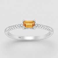 20% Discount on John Greeds Signature Silver Citrine and Zirconia Ring