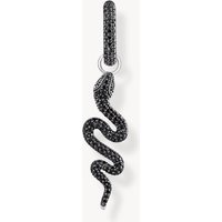 THOMAS SABO Rebel Silver Pave Zirconia Snake Single Hoop Earring