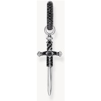 THOMAS SABO Rebel Silver Pave Zirconia Sword Single Hoop Earring