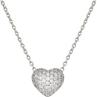 Nomination Life Poetry Silver Pave Zirconia Single Heart Necklace