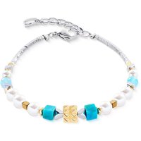 Coeur De Lion Pearl GEOCUBE Bracelet Crystal Pearls, Turquoise & Amazonite