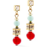 Coeur De Lion Small Cubes GEOCUBE Earrings Gold Plated Multicolour