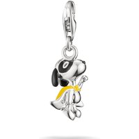 Thomas Sabo Charm Club Sterling Silver Peanuts Snoopy Superhero Charm Pendant 2242-664-7 | Acotis - Sterling Silver / Enamel