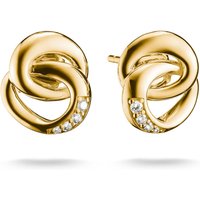 THOMAS SABO Together 18ct Yellow Gold Plated Cubic Zirconia Intertwined Stud Earrings H2352-M01-14