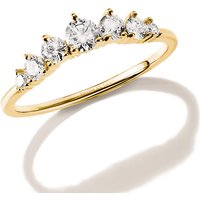 THOMAS SABO Gold Plated Zirconia Sparkling Stars Ring