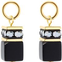 Coeur De Lion Ear Me Up GEOCUBE Earring Charms Gold Plated Black Onyx