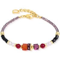 Coeur De Lion Elegance Pearl Bracelet Gold Plated Red-Purple Freshwater Pearl