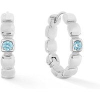 Coeur De Lion Elegance Essentials Hoop Earrings Blue Soft Cube