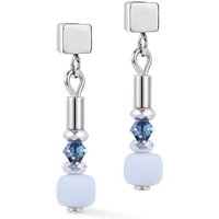 Coeur De Lion Elegance Precious Stones Drop Earrings Light Blue Chalcedony