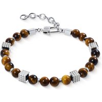 Coeur De Lion Men's Bead Bracelet Brown Tiger's Eye