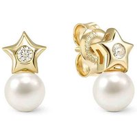 Nomination Pearls Loop Gold Plated Star Stud Earrings