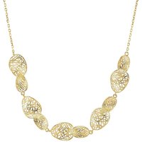 Nomination Leaf of Light Gold Plated Filigree Oval Link Necklace