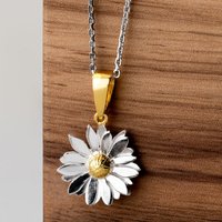 John Greed Tempest Meadow Gold Plated Daisy Flower Pendant