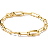 THOMAS SABO Connect Gold Plated Paperclip Chain Charm Bracelet