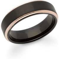 Unique Tungsten Carbide 7mm Ring with Rose & Black Plating