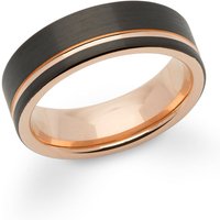 Unique & Co Rose Gold & Black Plated Tungsten Carbide 7mm Ring
