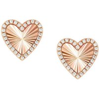 Nomination Truejoy Rose Gold Plated CZ Heart Stud Earrings