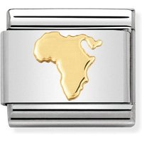 Nomination Classic Gold Map of Africa Charm