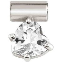 Nomination SeiMia Silver White Heart CZ Pendant Charm