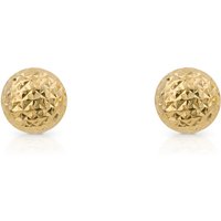 Elements Gold Yellow Gold Round Textured Stud Earrings GE2427 – Distinctive - Gold
