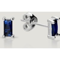 Enjoy 20% Off John Greeds Candy Cane Silver Sapphire Blue Stud Earrings