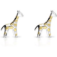 John Greed Signature Children's Silver & Gold Plated Giraffe Stud Earrings