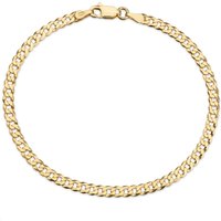 John Greed Signature Gold Plated Flat Curb Chain Bracelet
