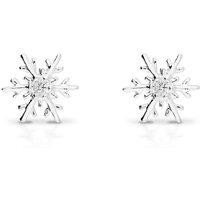John Greed Signature Silver CZ Sparkling Snowflake Stud Earrings