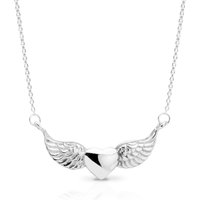 John Greed Signature Silver Winged Heart Necklace