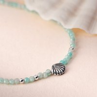 John Greed Tempest Cove Silver Shell Amazonite Bracelet
