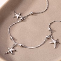 John Greed Tempest Cove Silver Ball & Starfish Anklet