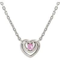 Nomination Cosmic Love Silver Heart Pink CZ Necklace