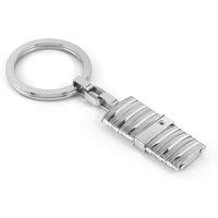 Nomination Strong Stainless Steel Stripe Black Diamond Keyring