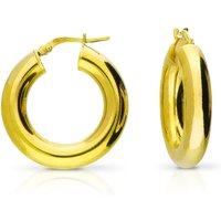 John Greed Signature Gold Plated Round & Chunky Hoop Earrings