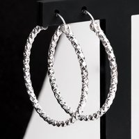 John Greed Signature Silver Simple Twist Hoop Earrings