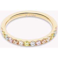 Coeur De Lion Elegance Halo Ring Gold Plated Multicolour Pastel