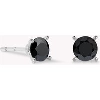 Coeur De Lion Elegance Classic Silver Black Stud Earrings